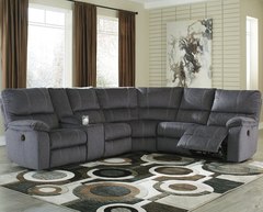 Ashley Furniture - Urbino Charcoal 3xReclining Sectional
