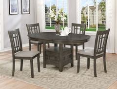 Crown Mark - Hartwell Grey Dinette Set w/4 Chairs