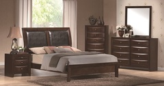 Crown Mark - Emily Black King Storage Bed, D/M, NS, & Chest