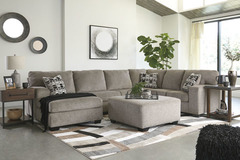 Ashley Furniture Ballinasloe Platinum 3pc Sectional (LAF Chaise)