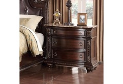 Crown Mark - Stanley Night Stand w/Real Marble