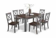Lane - A La Carte Grey Rect 66" Dining Table & 4 Chairs