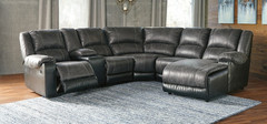 Ashley Furniture - 6pcNantahalaSlate Two-Fabric Recl&MoveRCL,RAF Cha