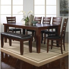 Bardstown Dining Table w/18"Leaf,4 Chairs&Bench