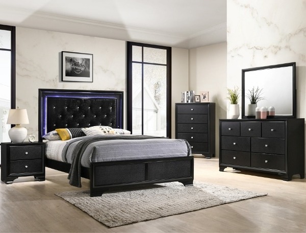 Crown Mark - Micah King Bed, D/M, Night Stand, & Chest