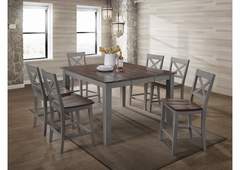 Lane - A La Carte Grey Rect 66" Dining Table & 6 Chairs