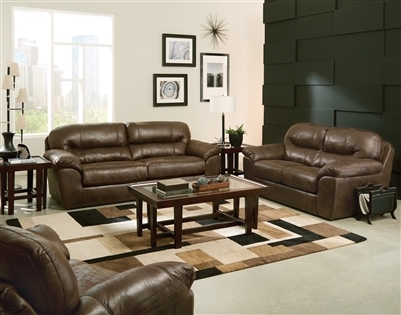 Catnapper - Bradshaw Faux Leather Sofa and Loveseat