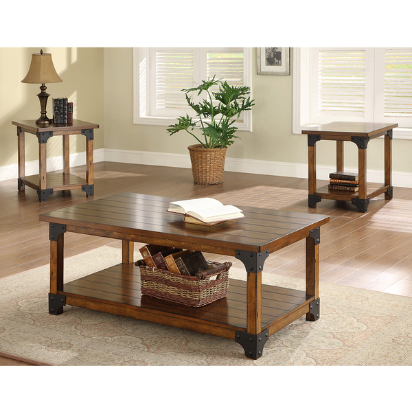 Crown Mark - William Coffee Tbl w/Casters and 2 End Tables